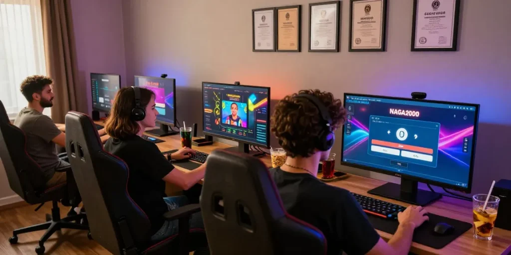NAGA2000 online gaming session showing players in a secure, vibrant environment.