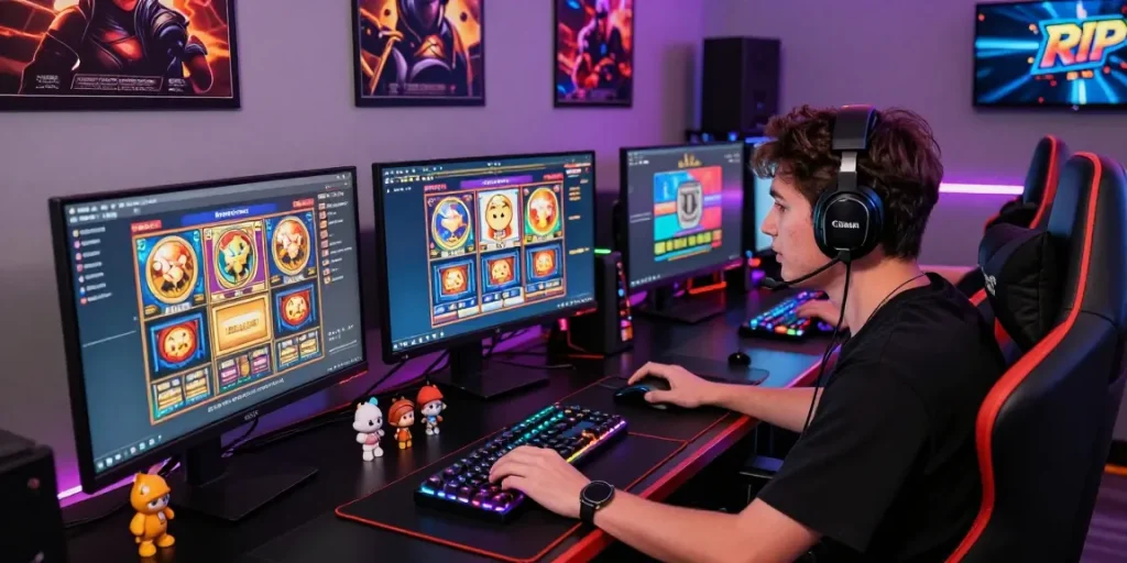 Engaging online gaming environment with vibrant visuals of PLAYBOOK88 links available at https://gravatar.com/playbook88official